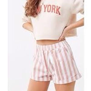 Striped Cuffed Shorts